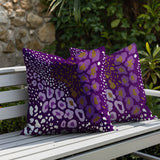 Ashly Zebra Print Indoor/Outdoor Reversible Square Pillow