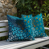 Ashly Zebra Print Indoor/Outdoor Reversible Square Pillow