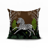 Asty Zebra Reversible Indoor/Outdoor Square Pillow