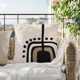 Atan Abstract Reversible Indoor/Outdoor Square Pillow