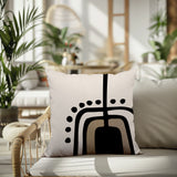 Atan Abstract Reversible Indoor/Outdoor Square Pillow
