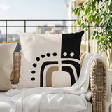 Atan Abstract Reversible Indoor/Outdoor Square Pillow