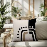 Atan Abstract Reversible Indoor/Outdoor Square Pillow