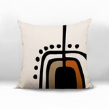 Atan Abstract Reversible Indoor/Outdoor Square Pillow