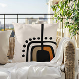 Atan Abstract Reversible Indoor/Outdoor Square Pillow