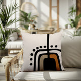 Atan Abstract Reversible Indoor/Outdoor Square Pillow