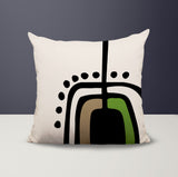 Atan Abstract Reversible Indoor/Outdoor Square Pillow