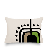 Atan Abstract Reversible Indoor/Outdoor Rectangular Pillow