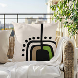 Atan Abstract Reversible Indoor/Outdoor Square Pillow