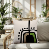 Atan Abstract Reversible Indoor/Outdoor Square Pillow