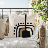 Atan Abstract Reversible Indoor/Outdoor Square Pillow
