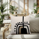 Atan Abstract Reversible Indoor/Outdoor Square Pillow