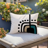 Atan Abstract Reversible Indoor/Outdoor Rectangular Pillow