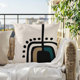 Atan Abstract Reversible Indoor/Outdoor Square Pillow