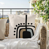Atan Abstract Reversible Indoor/Outdoor Square Pillow