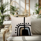 Atan Abstract Reversible Indoor/Outdoor Square Pillow