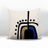 Atan Abstract Reversible Indoor/Outdoor Square Pillow