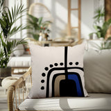 Atan Abstract Reversible Indoor/Outdoor Square Pillow