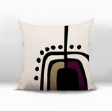Atan Abstract Reversible Indoor/Outdoor Square Pillow