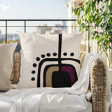 Atan Abstract Reversible Indoor/Outdoor Square Pillow