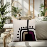 Atan Abstract Reversible Indoor/Outdoor Square Pillow