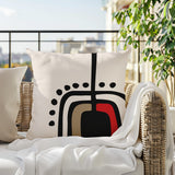 Atan Abstract Reversible Indoor/Outdoor Square Pillow
