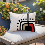Atan Abstract Reversible Indoor/Outdoor Rectangular Pillow