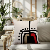 Atan Abstract Reversible Indoor/Outdoor Square Pillow