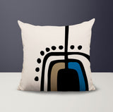 Atan Abstract Reversible Indoor/Outdoor Square Pillow