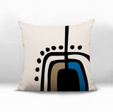 Atan Abstract Reversible Indoor/Outdoor Square Pillow