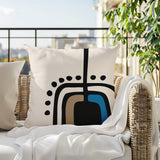 Atan Abstract Reversible Indoor/Outdoor Square Pillow