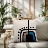 Atan Abstract Reversible Indoor/Outdoor Square Pillow