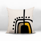Atan Abstract Reversible Indoor/Outdoor Square Pillow