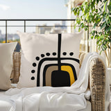 Atan Abstract Reversible Indoor/Outdoor Square Pillow