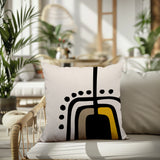 Atan Abstract Reversible Indoor/Outdoor Square Pillow