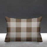 Autumn Plaid Striped Reversible Indoor/Outdoor Rectangular Pillow