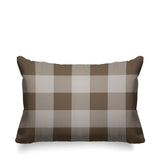 Autumn Plaid Striped Reversible Indoor/Outdoor Rectangular Pillow