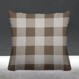 Autumn Plaid Striped Reversible Indoor/Outdoor Square Pillow