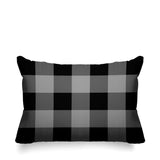 Autumn Plaid Striped Reversible Indoor/Outdoor Rectangular Pillow