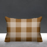 Autumn Plaid Striped Reversible Indoor/Outdoor Rectangular Pillow