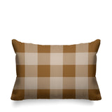 Autumn Plaid Striped Reversible Indoor/Outdoor Rectangular Pillow