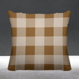 Autumn Plaid Striped Reversible Indoor/Outdoor Square Pillow