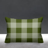 Autumn Plaid Striped Reversible Indoor/Outdoor Rectangular Pillow