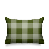 Autumn Plaid Striped Reversible Indoor/Outdoor Rectangular Pillow