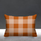 Autumn Plaid Striped Reversible Indoor/Outdoor Rectangular Pillow