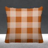 Autumn Plaid Striped Reversible Indoor/Outdoor Square Pillow