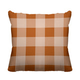 Autumn Plaid Striped Reversible Indoor/Outdoor Square Pillow