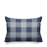 Autumn Plaid Striped Reversible Indoor/Outdoor Rectangular Pillow