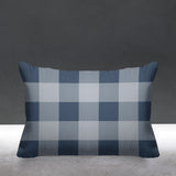 Autumn Plaid Striped Reversible Indoor/Outdoor Rectangular Pillow