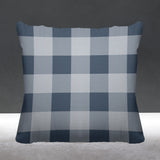 Autumn Plaid Striped Reversible Indoor/Outdoor Square Pillow